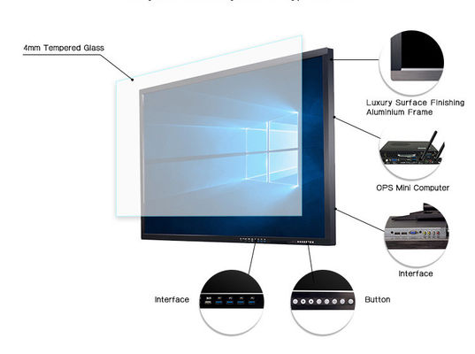 Màn hình cảm ứng hồng ngoại LCD trong trình phát quảng cáo 8ms Bảng hiệu kỹ thuật số