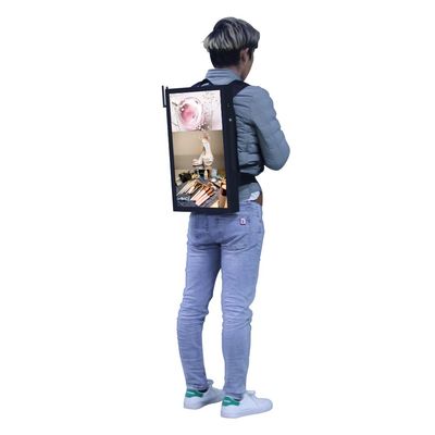 GPS Người đi bộ Ba lô Màn hình cảm ứng LCD Màn hình quảng cáo biển báo kỹ thuật số