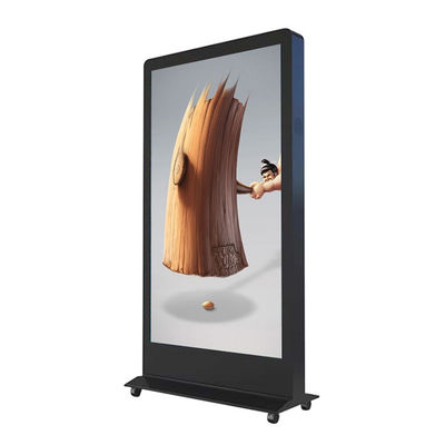 Máy ảnh nhận dạng khuôn mặt LCD Quảng cáo màn hình hiển thị bảng hiệu kỹ thuật số Kiosk có bánh xe