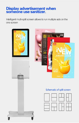 Máy phân phối nước rửa tay tự động Quảng cáo Bảng hiệu kỹ thuật số LCD 21,5 inch