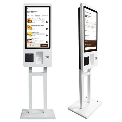 Kiosk màn hình cảm ứng tương tác 32 inch Lcd 350cd / m2 với hệ thống Pos