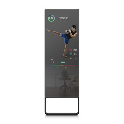 43 inch thể dục AI Kết nối biển báo kỹ thuật số di động Gương ma thuật di động để tập thể dục tại nhà
