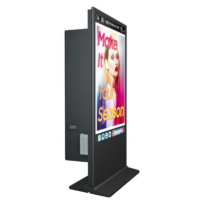 Màn hình hiển thị quảng cáo bảng hiệu kỹ thuật số hai mặt totem LCD đứng trên sàn