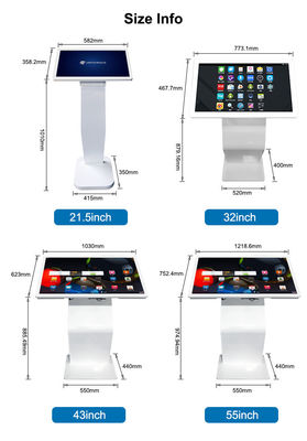 Quảng cáo LCD cảm ứng điện dung Bảng hiệu kỹ thuật số thương mại Hiển thị 21,5 inch